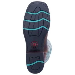 Dan Post 5607 Laredo Ladies Anita Square Toe Western Cowboy Boots - Brown & Turquoise -Cowboy Shop 01 5607 BN26 big 4eb7e6f3 c5ee 4aad 8d3a b94aeda3b5aa