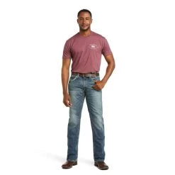 10012703 Ariat Men's M5 Gambler Low Rise Straight Leg Jean -Cowboy Shop 10012703 full