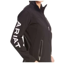 10019206 Ariat Women's Softshell Team Jacket - Black -Cowboy Shop 10019206 01