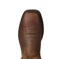 10020059 Ariat Men's Ground Breaker Western Work Boot -Cowboy Shop 10020059 toe 1