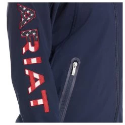 10028257 Ariat Women's Softshell Team Jacket - Navy USA -Cowboy Shop 10028257 2