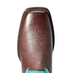 10033870 Ariat Ladies Turquoise & Dark Cottage Cattle Drive Western Cowboy Boots -Cowboy Shop 10033870 2