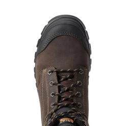 10034672 Ariat Men's Treadfast 6 Inch Work Boot Dark Brown -Cowboy Shop 10034672 3