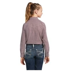 10038068 Ariat Girl's Kirby Long Sleeve Stretch Shirt - Modern Mosaic -Cowboy Shop 10038068 back