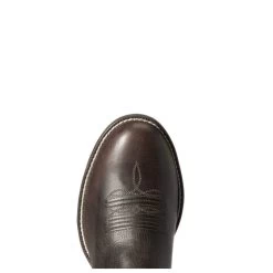 10038366 Ariat Men's Stockman Ultra Western Cowboy Round Toe Boot Wicker Federal Blue -Cowboy Shop 10038366 toe