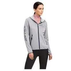 10039590 Ariat Women's Byron Full Zip Hoodie - Heather Grey
