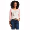 10039824 Ariat Women's Arrow Raglan 3/4 Sleeve Shirt - Oatmeal Heather