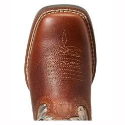 10040260 Ariat Children's Koel Venttek Square Toe Western Boot - Spiced Cider / Metallic Leopard -Cowboy Shop 10040260 3