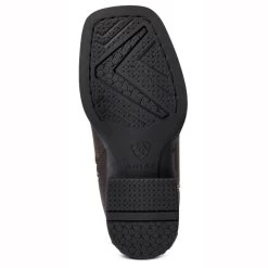 10040335 Ariat Children's Amos Square Toe Western Boot - Hand Stained Red-Brown / Black -Cowboy Shop 10040335 3