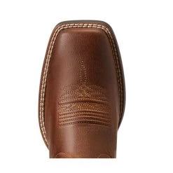 10040422 Ariat Women's Round Up Wide Square Toe Stretch Fit Western Boot Sassy Brown / Metallic Navy -Cowboy Shop 10040422 2