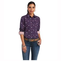 10040579 Ariat Women's Kirby Stretch Long Sleeve - Tribal Lore Print