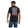 10040872 Ariat Men's Buckle Flag Short Sleeve T-Shirt - Black