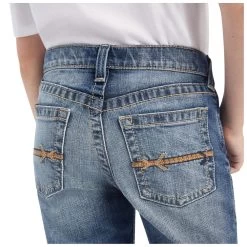 10041089 Ariat Boys B5 Slim Fit Cutler Stackable Straight Leg Jean - Dakota -Cowboy Shop 10041089 2