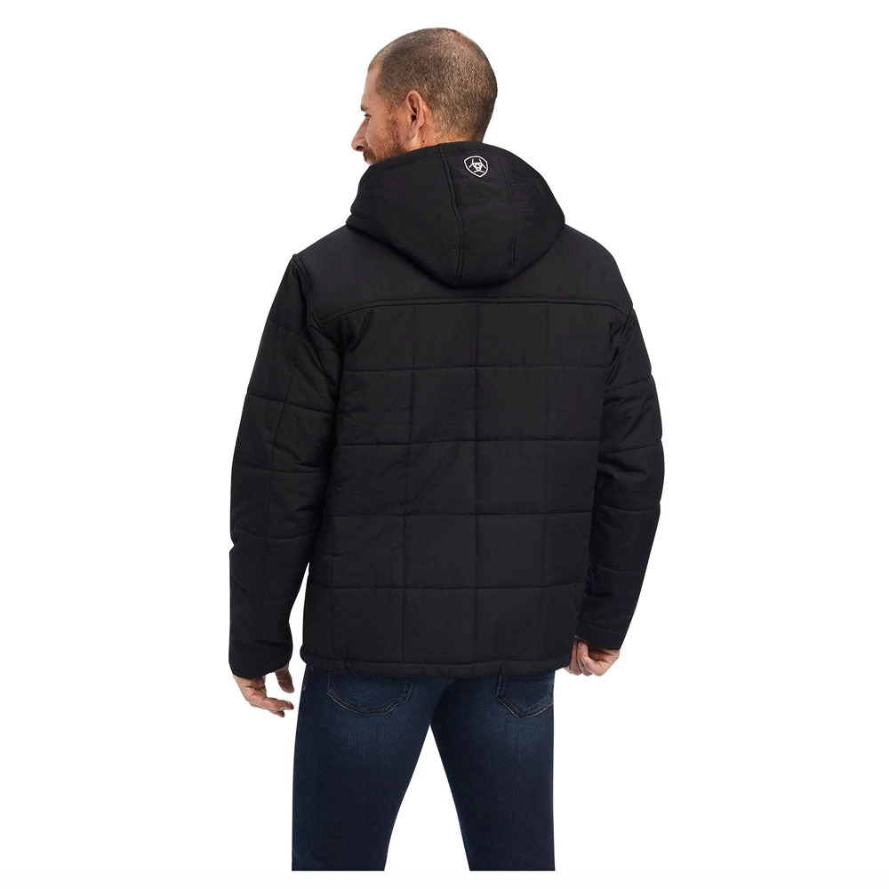 10041649 Ariat Men's Crius Hooded Insulated Jacket - Black 2 10041649 Ariat Men's Crius Hooded Insulated Jacket - Black - Image 2
