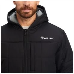 10041649 Ariat Men's Crius Hooded Insulated Jacket - Black 5 10041649 Ariat Men's Crius Hooded Insulated Jacket - Black -Cowboy Shop 10041649 2