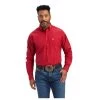 10041781 Ariat Men's Team Maximus Classic Long Sleeve Western Shirt - Tango Red