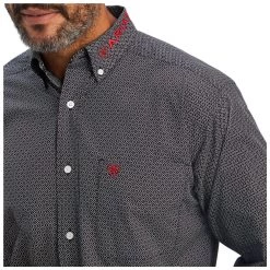 10041784 Ariat Men's Team Massimo Classic Long Sleeve Western Shirt - Red 5 10041784 Ariat Men's Team Massimo Classic Long Sleeve Western Shirt - Red -Cowboy Shop 10041784 2