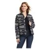 10042135 Ariat Women's Chimayo Softshell Jacket - Rio Chiquito Black / Buttercream