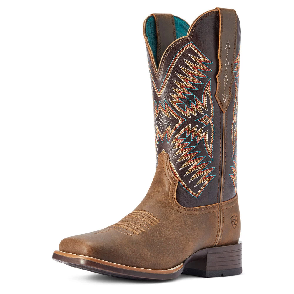 10042386 Ariat Women's Odessa StretchFit Western Boot - Fateful Brown/ Burnished Pewter 1 10042386 Ariat Women's Odessa StretchFit Western Boot - Fateful Brown/ Burnished Pewter