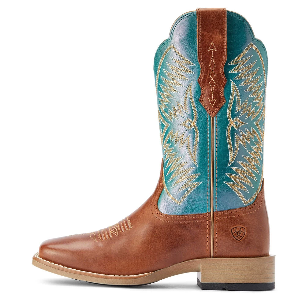 10042387 Ariat Women's Odessa Stretch Fit Western Boot - Almond Roca/ Metallic Turqueza 2 10042387 Ariat Women's Odessa Stretch Fit Western Boot - Almond Roca/ Metallic Turqueza - Image 2