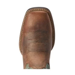10042403 Ariat Men's Sport Rodeo Western Boot - Loco Brown / Roaring Turquoise -Cowboy Shop 10042403 2