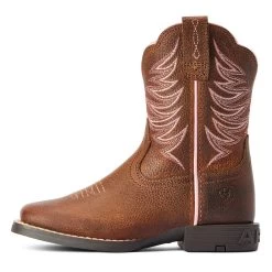 10042415 Ariat Childs Firecatcher Western Cowboy Boots - Rowdy Brown -Cowboy Shop 10042415 2