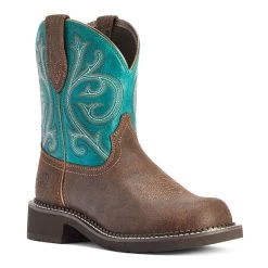 10042463 Ariat Women's Fatbaby Heritage Round Toe Boot - Worn Hickory / Shamrock