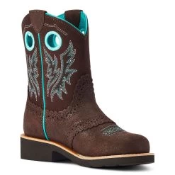 10042537 Ariat Youth Fatbaby Cowgirl Western Boot - Royal Chocolate
