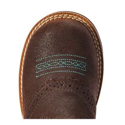 10042537 Ariat Youth Fatbaby Cowgirl Western Boot - Royal Chocolate -Cowboy Shop 10042537 2