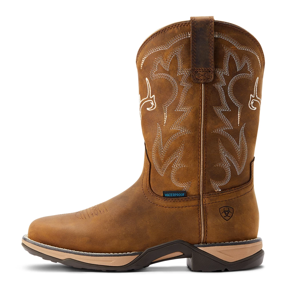 10042593 Ariat Women's Anthem Deer H2O Western Boot - Distressed Brown 2 10042593 Ariat Women's Anthem Deer H2O Western Boot - Distressed Brown - Image 2