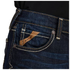 10043179 Ariat Boys' B5 Trevor Straight Leg Jean - Mineral Blue -Cowboy Shop 10043179 3