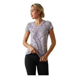 10043352 Ariat Women's Snaffle Bit Short Sleeve Tee - Lavender Heather