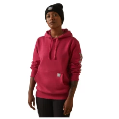 10043364 Ariat Women's Rebar Graphic Hoodie - Cherries Julibee Heather / Key