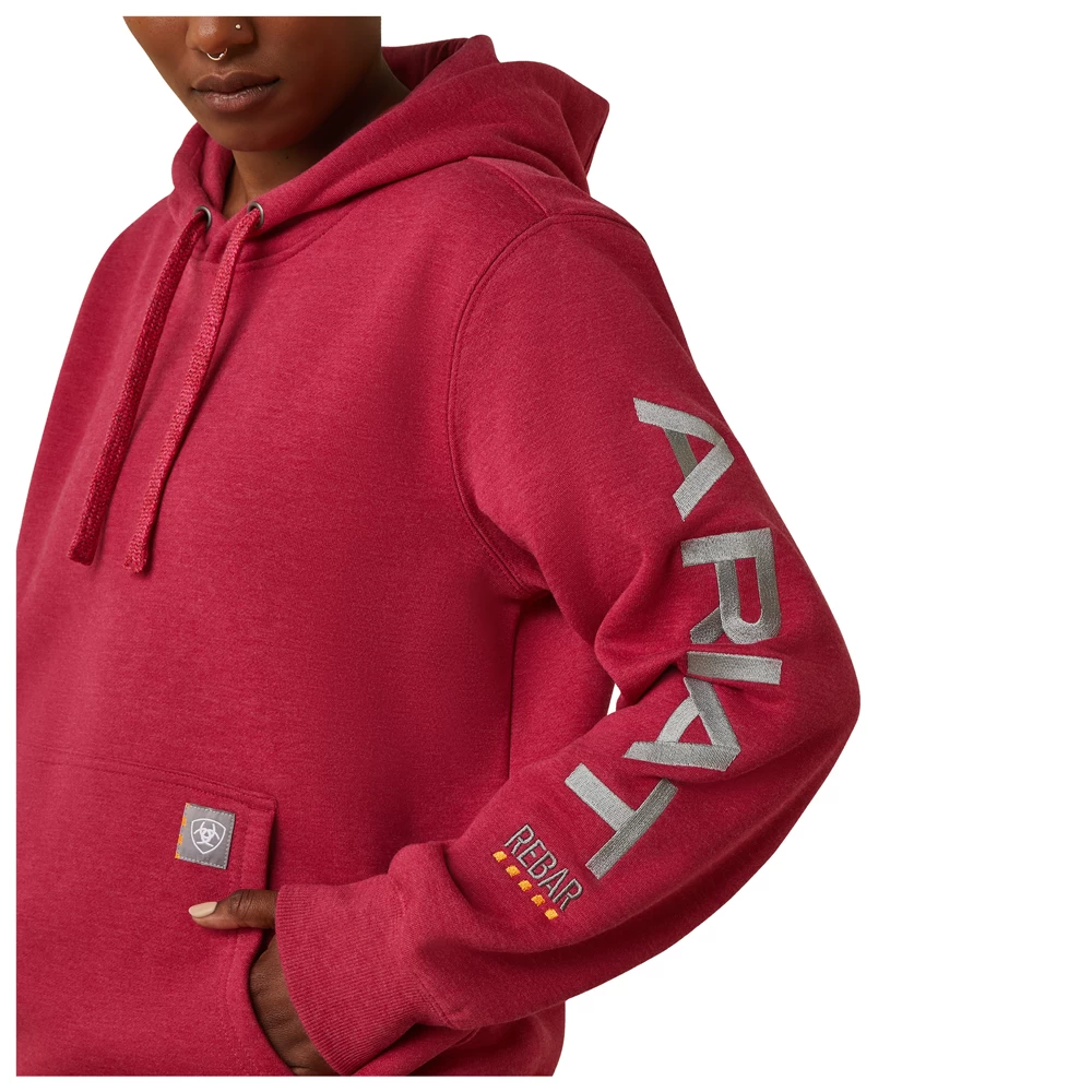 10043364 Ariat Women's Rebar Graphic Hoodie - Cherries Julibee Heather / Key 2 10043364 Ariat Women's Rebar Graphic Hoodie - Cherries Julibee Heather / Key - Image 2