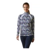 10043599 Ariat Women's Sunstopper 2.0 Baselayer - Blue Floral