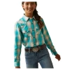 10043627 Ariat Girls' Ojai Long Sleeve Snap Shirt - Ojai Plaid