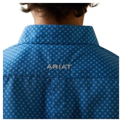 10043713 Ariat Boys Lloyd Long Sleeve Button Down Shirt - Blue -Cowboy Shop 10043713 2