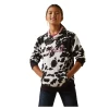 10043813 Ariat Kids Cowhide Hoodie - Holstein