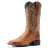 10044432 Ariat Women's Round Up Back Zip Western Boot - Desert Sand