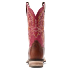 10044441 Ariat Women's Olena Western Boot - Vintage Caramel / Berry Rouge -Cowboy Shop 10044441 2