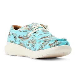 10044520 Ariat Women's Hilo Shoe Western Aloha Turquoise Print