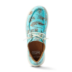 10044520 Ariat Women's Hilo Shoe Western Aloha Turquoise Print -Cowboy Shop 10044520 2
