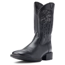 10044563 Ariat Men's Sport My Country VentTEK Western Boot - Black/Camo