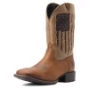 10044564 Ariat Men's Sport My Country VentTEK Western Boot - Faithful Brown