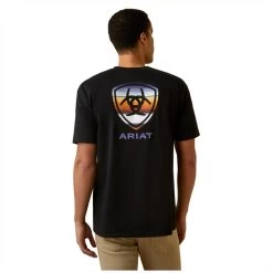 10045290 Ariat Men's Sunset Serape Shield Short Sleeve Tee - Black