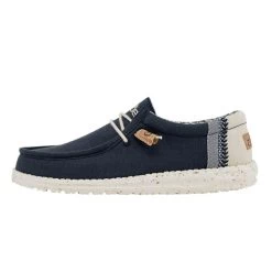 40015-410 Hey Dude Wally Shoes - Break Stitch Navy