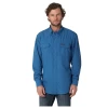 112323767 Wrangler Men's Performance Long Sleeve Western Snap Shirt - High Tide