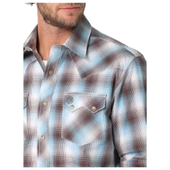 112324671 Wrangler Men's Retro Long Sleeve Western Shirt -Multicolor Plaid -Cowboy Shop 112324671 2