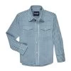 112326355 Wrangler Boys Wrinkle Resist Long Sleeve Snap Shirt - Green Check