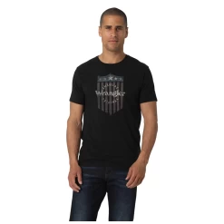 112328837 Wrangler Men's Short Sleeve Logo T-Shirt - Black